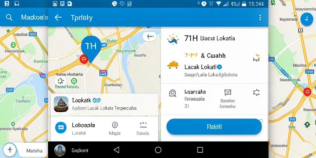 Tampilan antarmuka utama 71H yang intuitif untuk lacak lokasi.