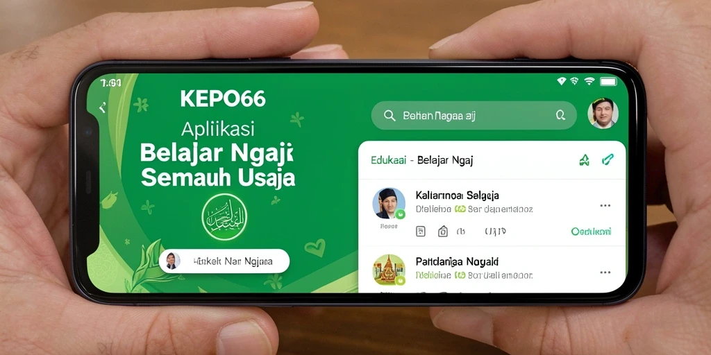 Antarmuka KEPO66 yang intuitif dan menarik untuk belajar ngaji.
