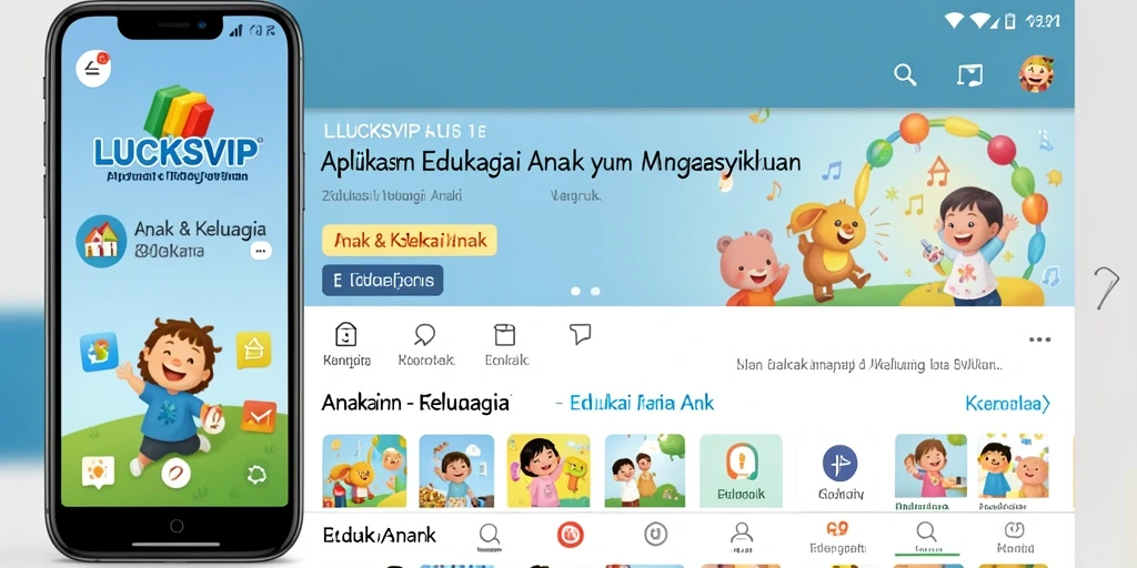 Tampilan interaktif dan menyenangkan dari LUCKSVIP untuk anak-anak.