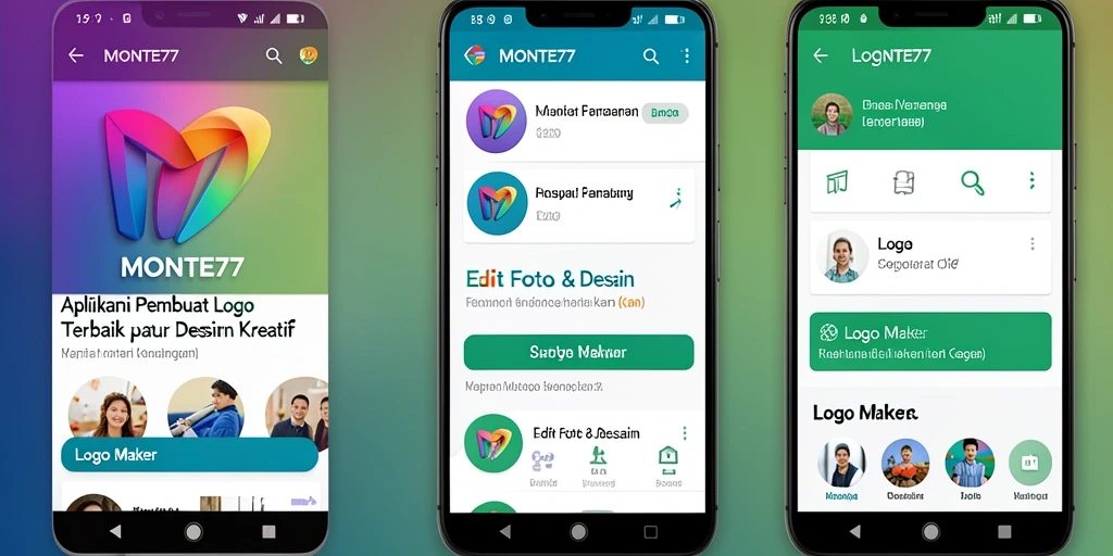 Screenshot MONTE77 menampilkan antarmuka yang sederhana dan fungsional.