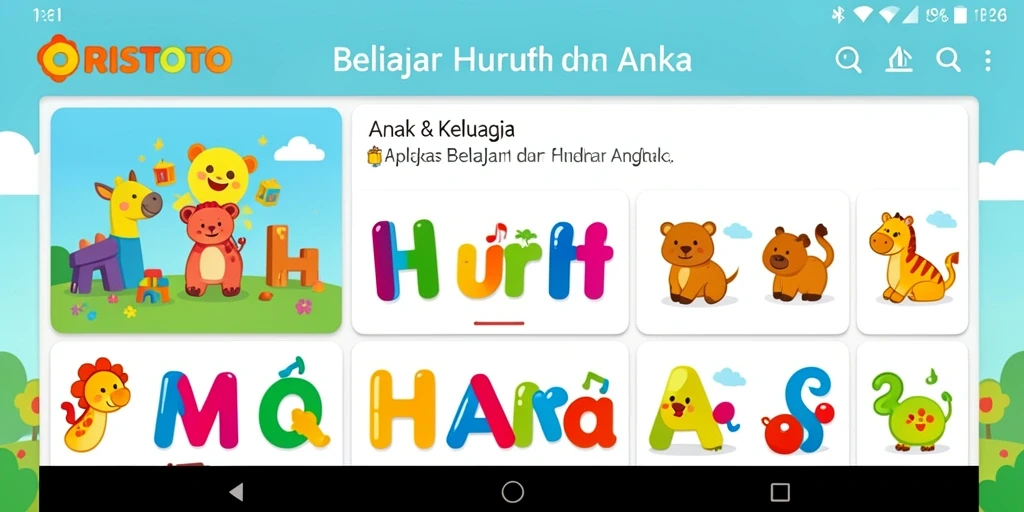 Tampilan antarmuka aplikasi ORISTOTO yang menarik dan interaktif.