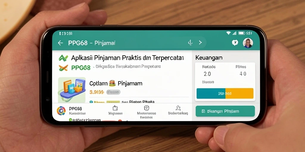 Antarmuka aplikasi PGG68 untuk pengajuan pinjaman yang mudah digunakan.