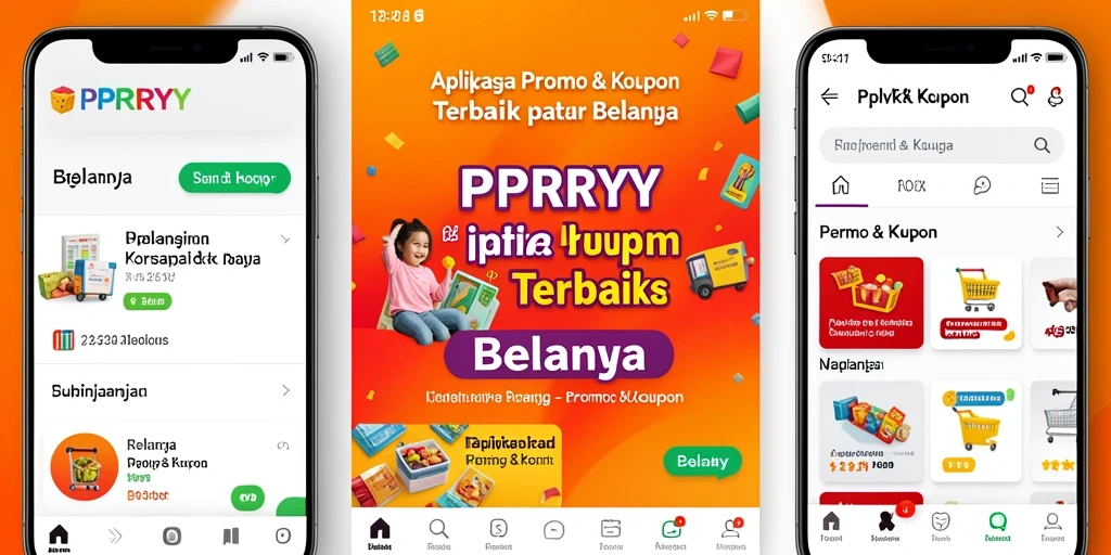 Tampilan antarmuka PPRRYY yang menampilkan berbagai promo dan kupon.