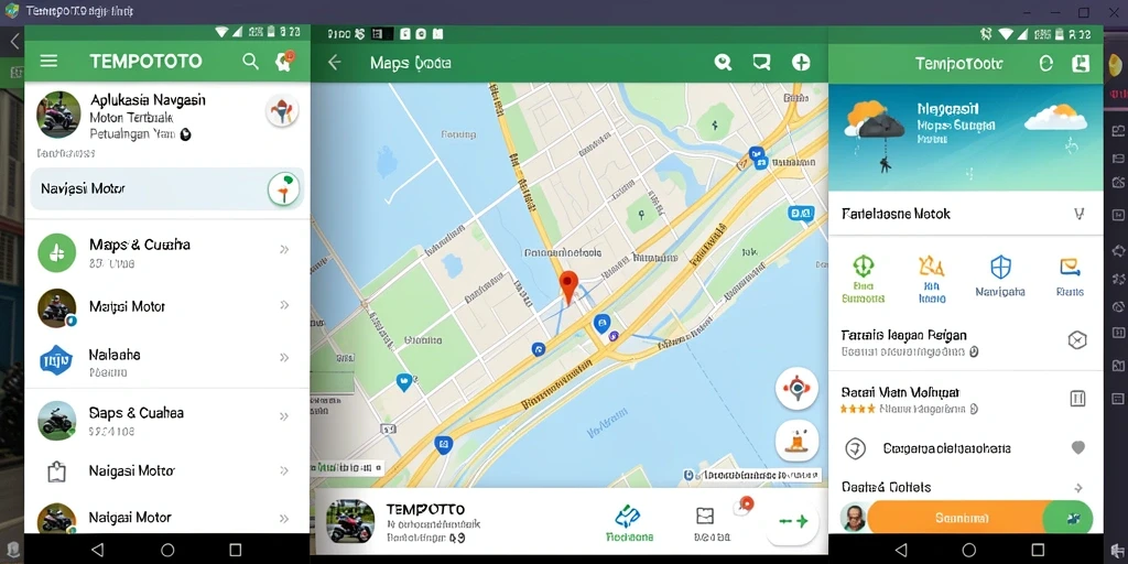 Antarmuka TEMPOTOTO yang intuitif untuk navigasi motor.
